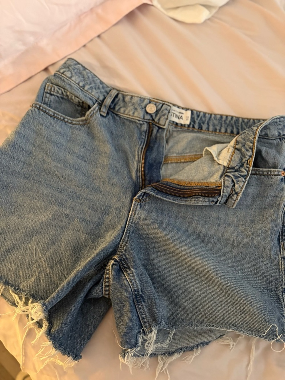 Dynamite Light Blue Denim Justina Shorts